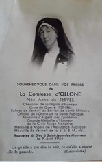 La comtesse Anne d'Ollone (Née Anne de Terves)