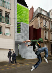 Photoréalisme 3D d'une grainotheque en centre ville d'Angers.